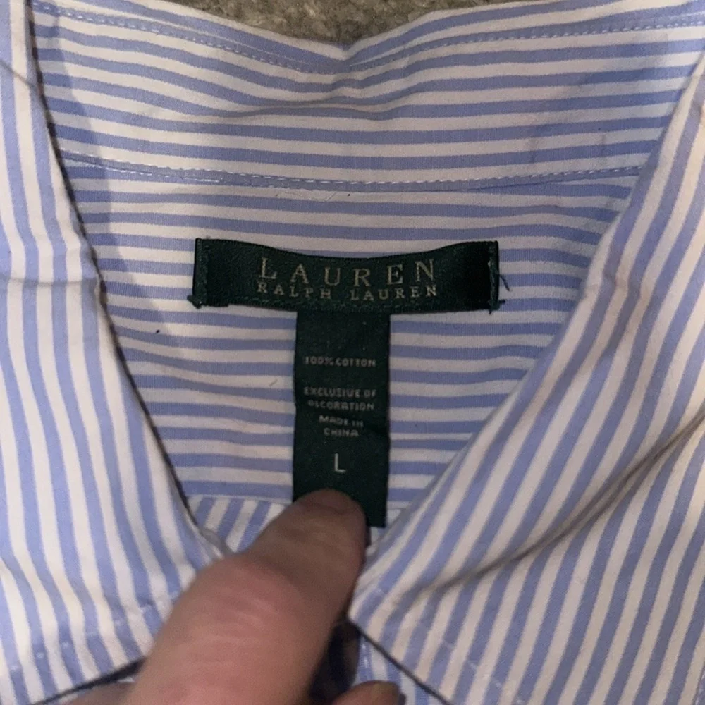 Lauren Ralph Lauren‎ Striped Tunic/Dress with Embroidered RLL on pocket size L